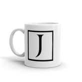 Letter J Border Monogram Coffee Tea Cup Mug, Mug, $ 17.50, A Moment Of Now™